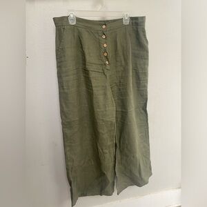 Wide Led Linen Pants- Grae Cove